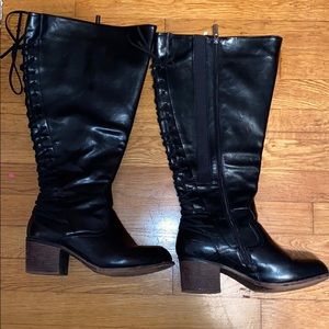 Tall black boots